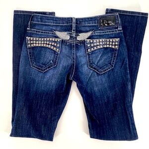 Robin’s jeans Women's Blue Studded Jeans size 26